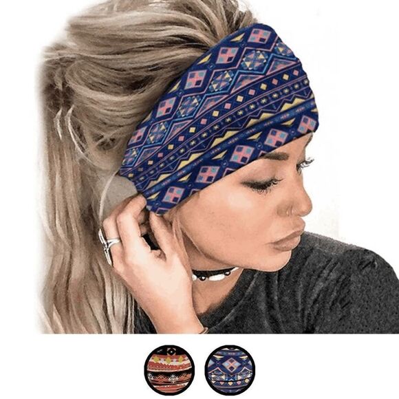 2/$21 Ladies *2 Piece* Tribal Turban Headband - Picture 1 of 4
